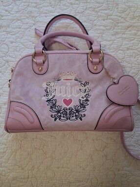 🌷Juicy Couture Heritage Velour Pink/Lilac Bag